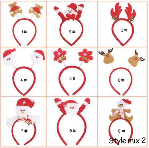 

plastic headbands for home party christmas tree holders room store shop festival santa claus ers decoration kids gift, Slivery;white