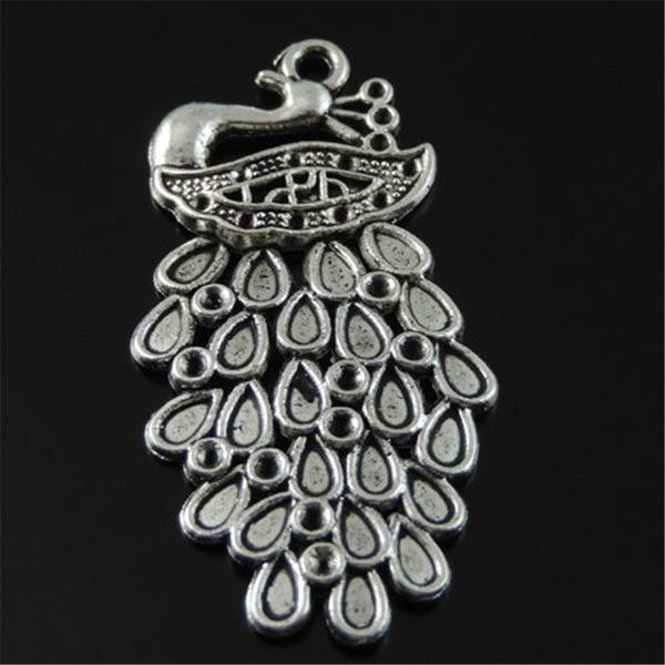 

10pcs/pack antique silver zinc alloy peacock pendant charm jewelry finding 43*21*2mm 39558 jewelry making, Bronze;silver