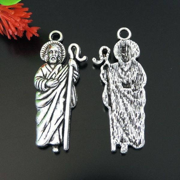 

античное серебро иисус кулон очарование ювелирных находка 39 * 13*3 мм 39160 ювелирных изделий, Bronze;silver