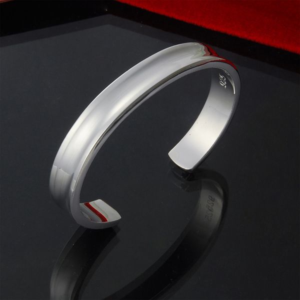 

factory direct wholesale 925 sterling silver bracelet bangles fashion without 1837 small silver jewelry silver bracelet, Black