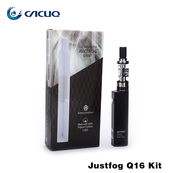 

Аутентичные Justfog в16 стартовый комплект ecigarette танки 2.0 мл 510 нить с 100% органического хлопка и J-легкий 9 ВВ батареи Vape комплекты