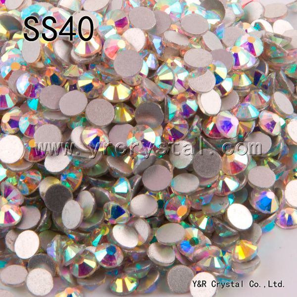

wholesale-ss40 8.4-8.6mm crystal ab rhinestone nail decoration, Black