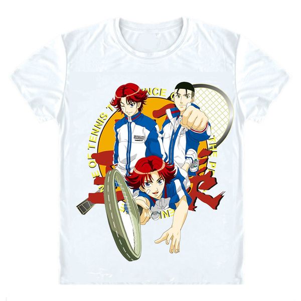 

anime shirt the prince of tennis t-shirts multi-style short tenni-pri ryoma echizen kunimitsu tezuka cosplay motivs shirts tee-style122-no04, White;black
