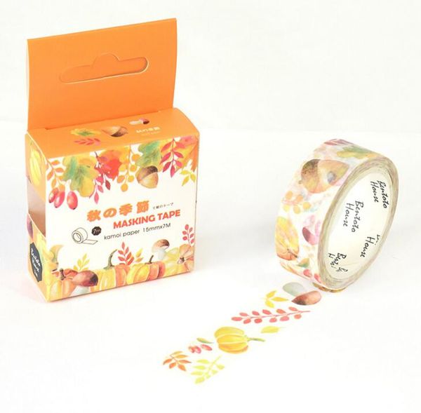 

wholesale- 2016 ja117 the harvest of autumn decorative washi tape diy scrapbooking masking tape school office supply escolar papelaria