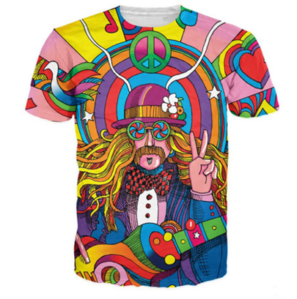 

New Fashion Womens/Mens Hippie Musician Funny 3D Print Casual T-Shirt JK183