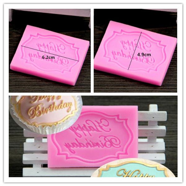 

new arrive happy birthday silicone mold chocolate fondant cake decoration kitchen tools