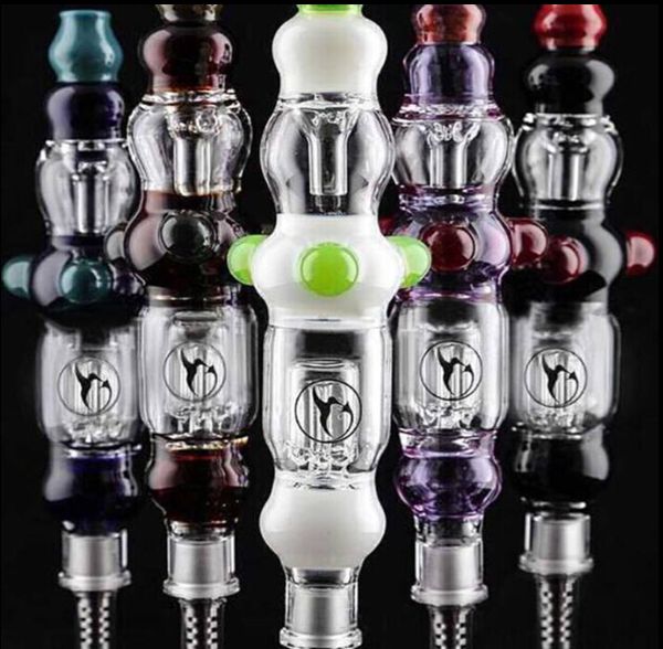 Super Nectar Collector 2.0 Kit 14m con punta in titanio Chiodo in titanio Chiodo invertito Grado 2 Dab Straw Concentrato Pipa ad acqua in vetro