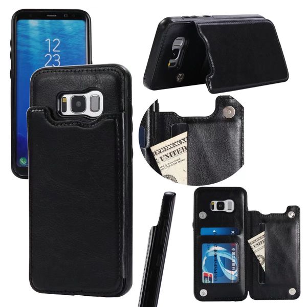 Роскошный бумажник Case для Samsung galaxy s8 S8 plus S7 S7 край кронштейн тип кожаный держатель карты Kickstand откидная крышка для samsung s7
