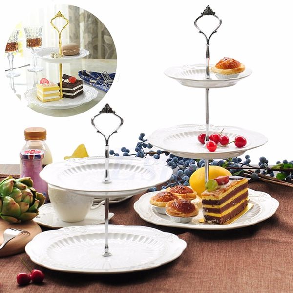

wholesale-stainless steel 2 tier round cupcake stand wedding birthday cake display tower-y103