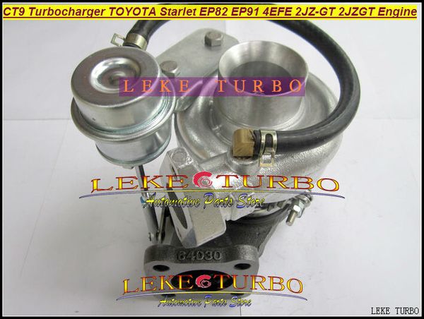 Venda Por Atacado Novo CT9 Turbo Turbine Turbocompressor para Toyota Starlet EP82 EP91 4EFE com 2JZ-GT 2JZGT 2JZ GTE O motor refrigerado