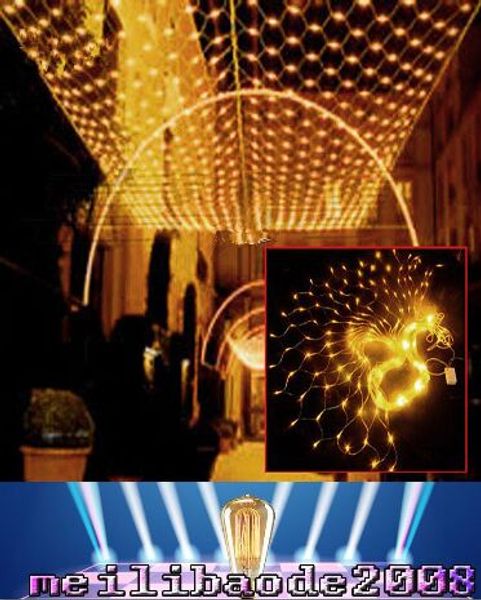 lâmpada NOVO Meshwork 800 MYY plugue LED Net Luzes 3m * 6m Cortina de Luz Xmas Lâmpada Corda Decoração feericamente do partido 110V-220V AU UK UE US