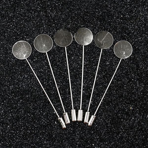 2019 1 5cm Diy Jewelry Lapel Pin Brooch Flat Blank Setting Base Women Men S Shawlcape Scarf Findings Making Connector Charms Long Hat Pins Needle From