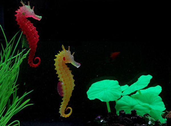 2019 Artificial Night Light Sea Horse Decoration Aquarium Fish 2019 artificial night light sea horse decoration aquarium fish tank decorations ocean hippocampa silicon drop shipping random color from helenchan89