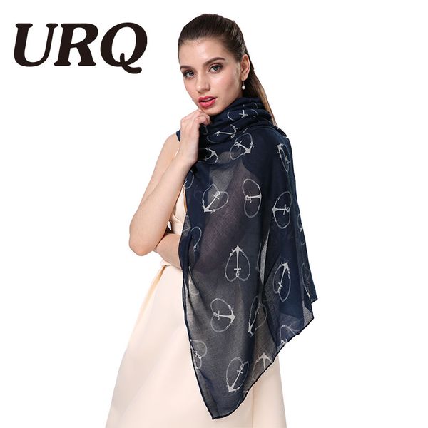 

wholesale- woman new design long scarves 90*180cm soft big viscose heart print scarves ladies holiday gift wraps v9a18772, Blue;gray