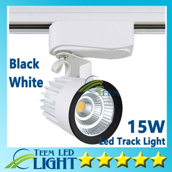 CE RoHS luzes LED Atacado Varejo 15 W COB Led Track Light Spot Lâmpada de parede, Soptlight Tracking levou AC 85-265V iluminação Frete grátis 50