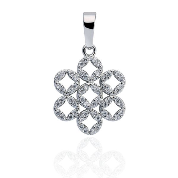 

новое прибытие шарм подвеска женская элегантный платины покрытием имитированный алмаз снежинка кулон для necklacebracelet diy кулон, Silver