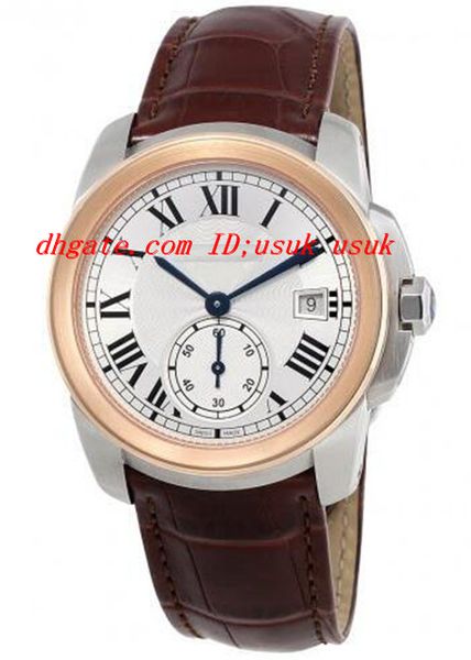

luxury wristwatch calibre de cariter 18k rose gold men's watch 38mm automatic mens watch watches, Slivery;brown