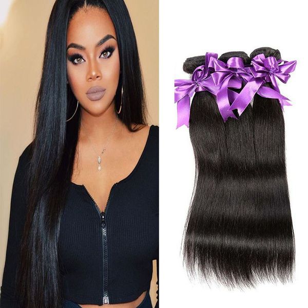 Brazilian Virgin Human Hair 3 Bundles Peruvian Malaysian Brazilian