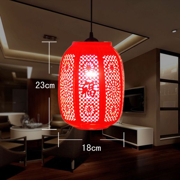 Chinese Style Design Restaurant Bar Coffee Red Lantern Ceramic Chinese Style Design Restaurant Bar Coffee Red Lantern Ceramic Pendant Lamp Salon Light Fixtures