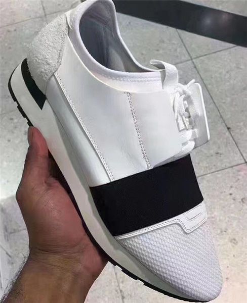 

2017 LUXURY DESIGN BRAND DESIGNER Genuine Leather MEN SNEAKERS MENS RACE RUNNERS WOMEN Skateboard SHOES white sole womens hundred colors