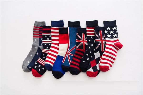 

20pairs/lot Winter Brand Harajuku Men's Stocking British Style Long Thin Warm Stocks Gradient Color Male's Fashion Mens Cotton Socks