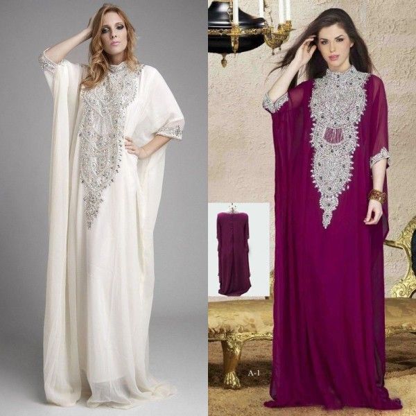 Neuer Abayas-Mantel, lila, elfenbeinfarben, luxuriöse muslimische Abendkleider, afrikanischer Kaftan, arabisches Dubai, bescheidene Abschlussball-Partykleider mit Kristallperlen