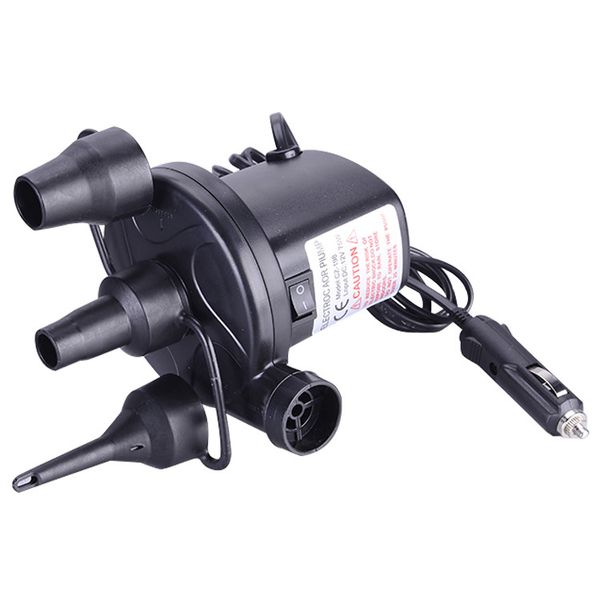 12V Car Auto DC Electric Air Pump Inflator 3 Nozzles Air Bed Mattress Boat UK
