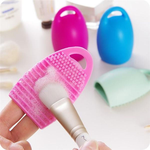 

cosmetic foundation scrubber makeup brush cleaners silicone cleaning tool 4color #r410