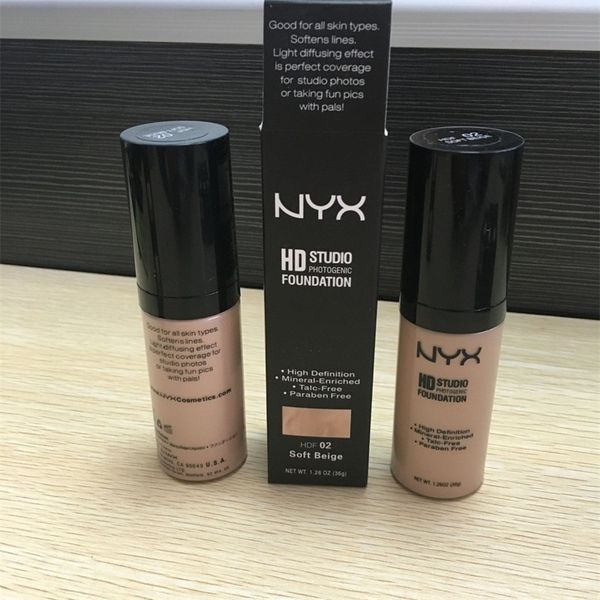 

Nyx hd liquid foundation tudio photogenic 6 color moi turizer concealer beauty co metic makeup foundation 3pc