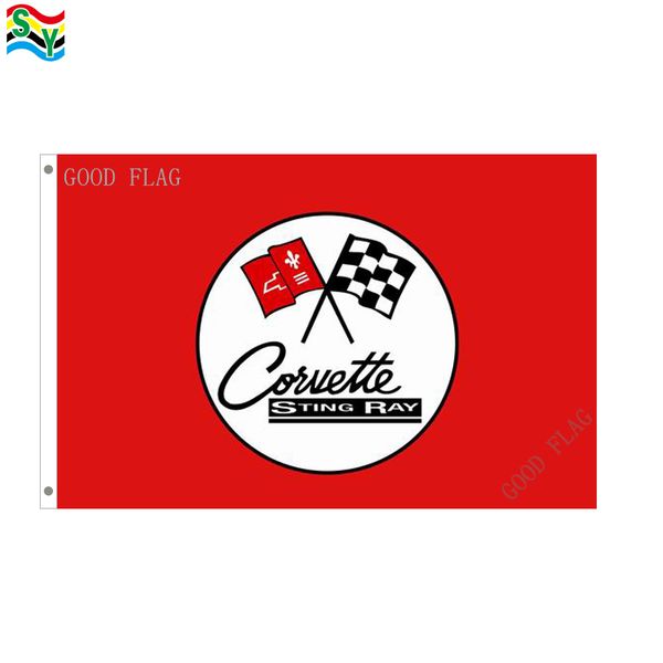 

goodflag coevette car flags banner 3x5 ft 90*150cm polyster outdoor flag