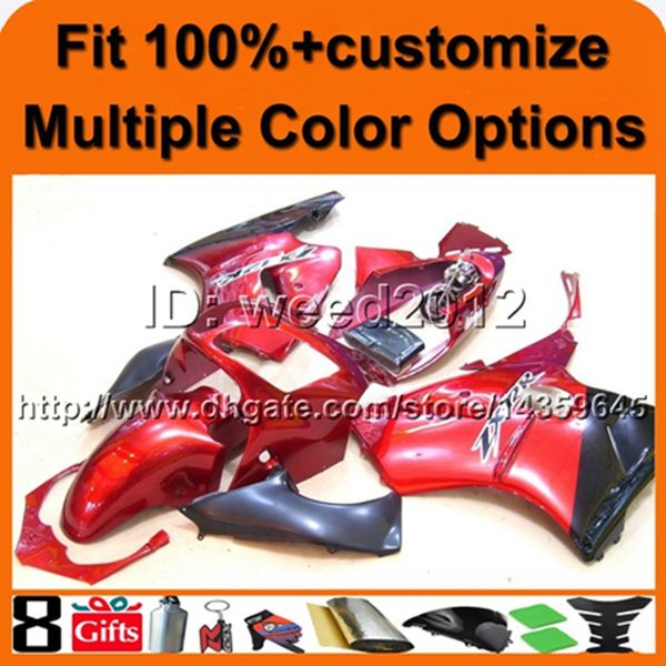 

23colors+8Gifts cover RED ABS cowling ZX12R 2000 2001 motorcycle Fairing Set for Kawasaki Ninja