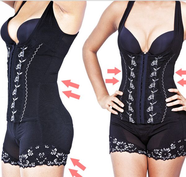 

wholesale-perfect shaper one piece shaper corset slimming suit shapewear body shaper magic underwear bra up recoil underwear shapewear, Black;white