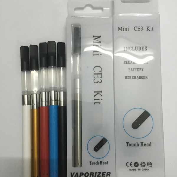 

pen touch cigarettes vape ce3 kit 2016 electronic o starter cartridge bud mini 280mah wax oil kit dhl fdtkk