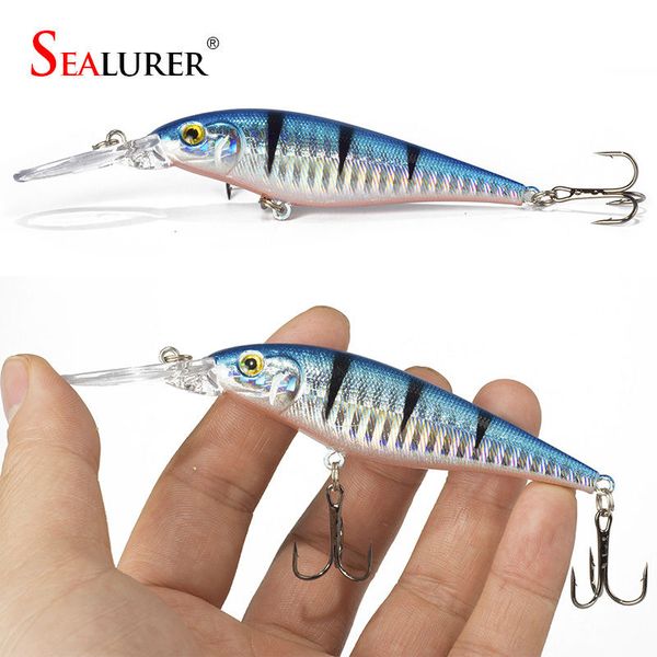 

1pcs super quality 5 colors 11cm 10.5g hard bait minnow fishing lures bass fresh salt water 4#hook