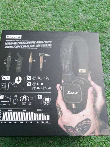 

dj headphone ii 2 headphones 2.0 mic headset headphone marshall generation dj noise pk second major cancel professional studio with wir tbex, Brown;gray