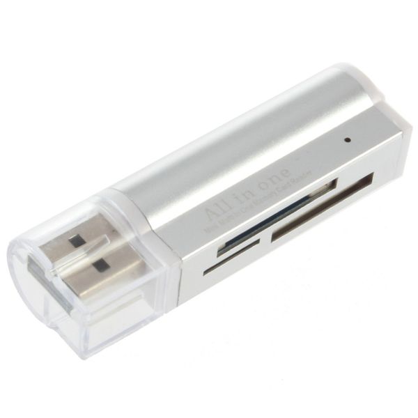 

universal mini all in one usb 2.0 multi memory card reader for micro sd tf m2 mmc sdhc ms pro duo white wholesale