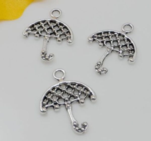 Livre 200 Pcs Prata Tibetana Umbrella Encantos Pingente Para Fazer Jóias Pulseira 22x16mm