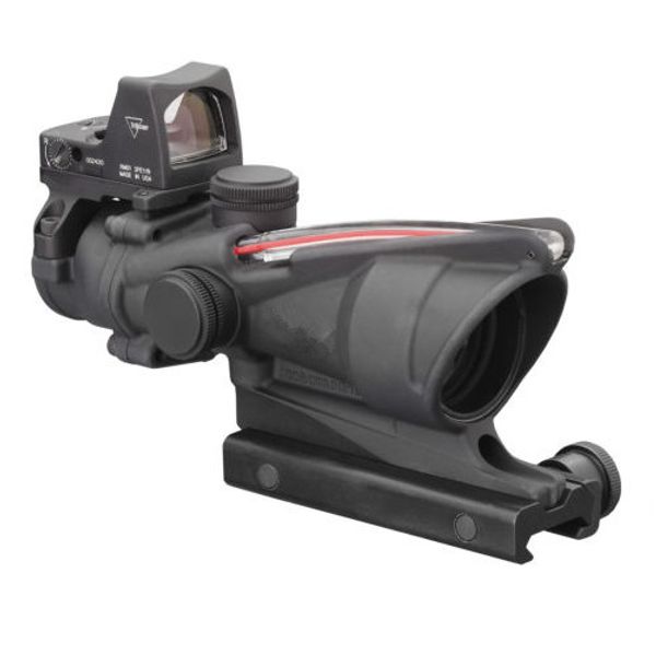 

Tactical Trijicon Стиль 4X32 Real Fiber Источник Дуэль Illuminated Sight Scope RMR Micro ACOG Стиль прицел с Micro Red Dot