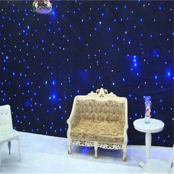 

4mx8m blue white event backdrop led tarlit curtain for wedding party decoration with bar di co hotel etc