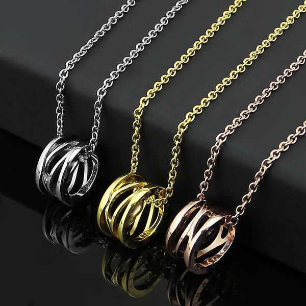 

Мода женщины ювелирные изделия розовое золото выдалбливают подвески из нержавею