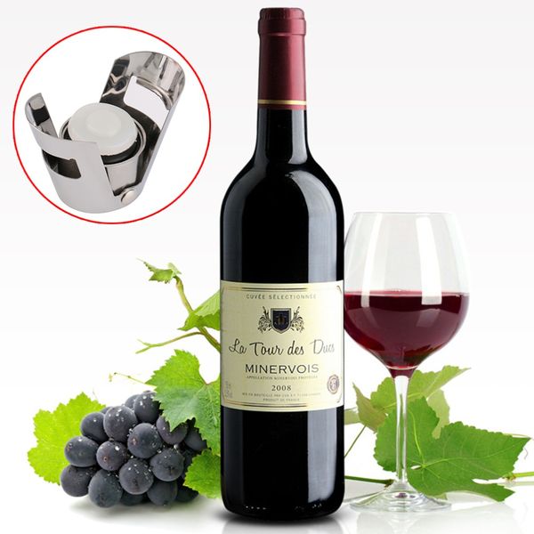 

stainless steel champagne sparkling wine liquor bottle ser saver sealer