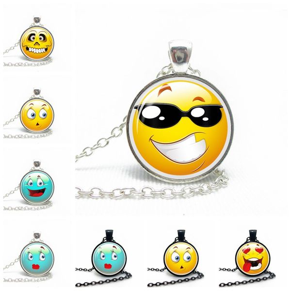 

Fashion emoji face Pendant Necklaces Emoji Cartoon Alloy necklaces Yellow Smile Face Pendant Necklace Cute Jewelry Gift