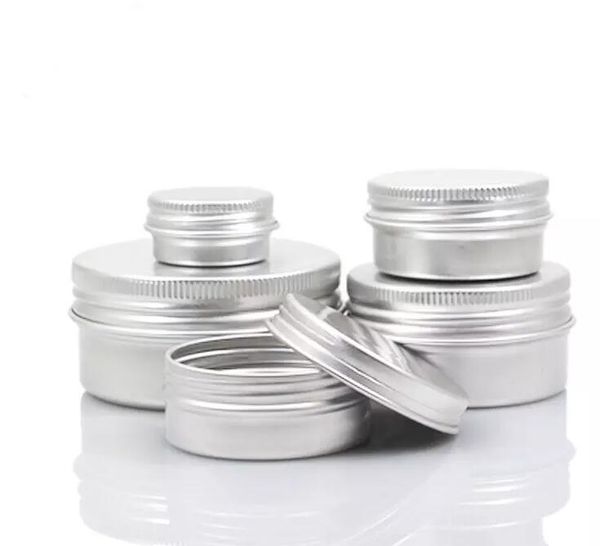 

empty aluminum cream perfume jar tin 5 10 15 30 50 100g cosmetic lip balm containers nail derocation crafts pot bottle