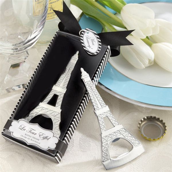 Regalo di vendita caldo La Tour Eiffel Torre Chrome lattina apribottiglie birra favore di partito LZ0045