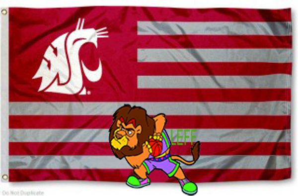 

Университет штата Вашингтон Cougars США полоса баннер флаг 3X5FT