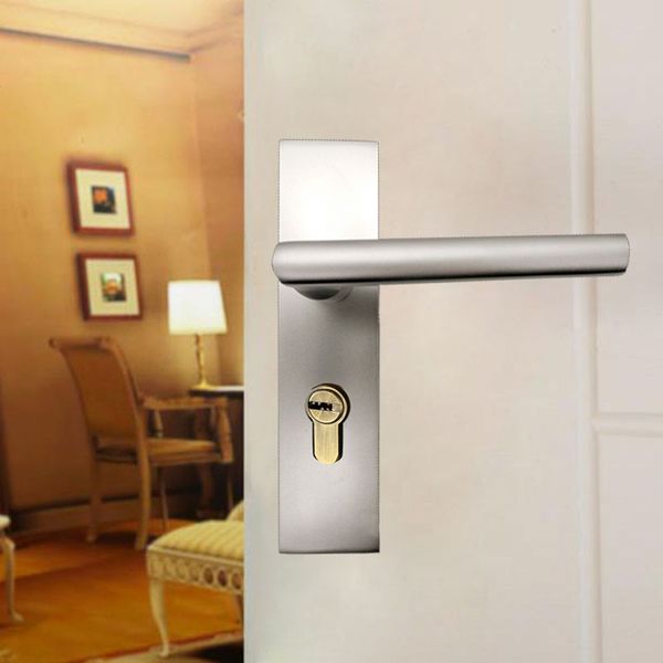 2019 Space Aluminum Door Locks Indoor Home Bedroom Upscale Lever Lock Double Bearing Alumina Silver Door Locks Door Hardware From Homeaccessories