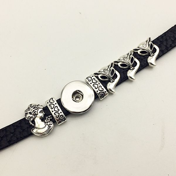 

мода новое прибытие топ мода из нержавеющей стали часы браслет лиса ретро кожа оснастки кнопка браслет bt114 (fit 18 мм 20 мм защелками) пар, Golden;silver