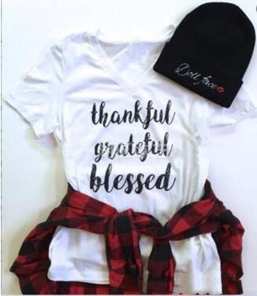 

clothing t-shirt women tees b2987 xmas fashion giateful casual women's short christmas sleeve print thankful blusas shirts shirt b jst, Black