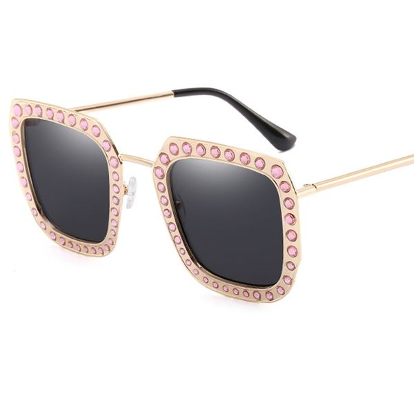

fashion brand crystal square sunglasses women diamond gradient sun glasses ladies 2017 new luxury oculos female glasses frame uv400 y224