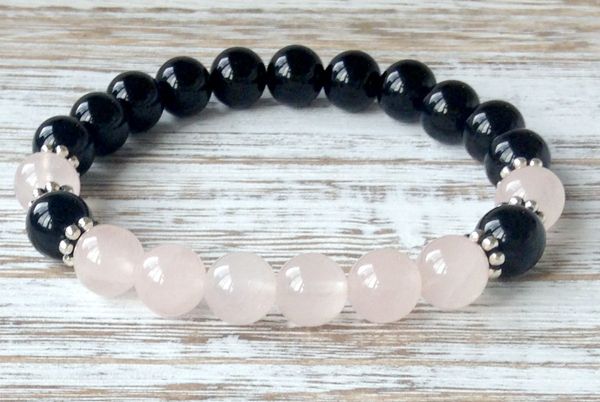 SN1037 Fashion Design Yoga Mala Bracciale Rose Quartz